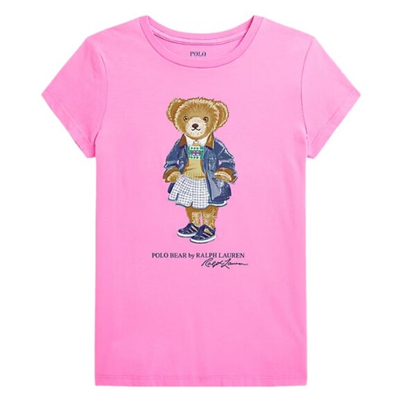 GIRLS Polo Bear Cotton Jersey Tee - Picture 1 of 2